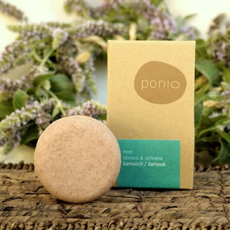 Tuhý šampón (šampúch) Mint obnova & ochrana 60g - Ponio