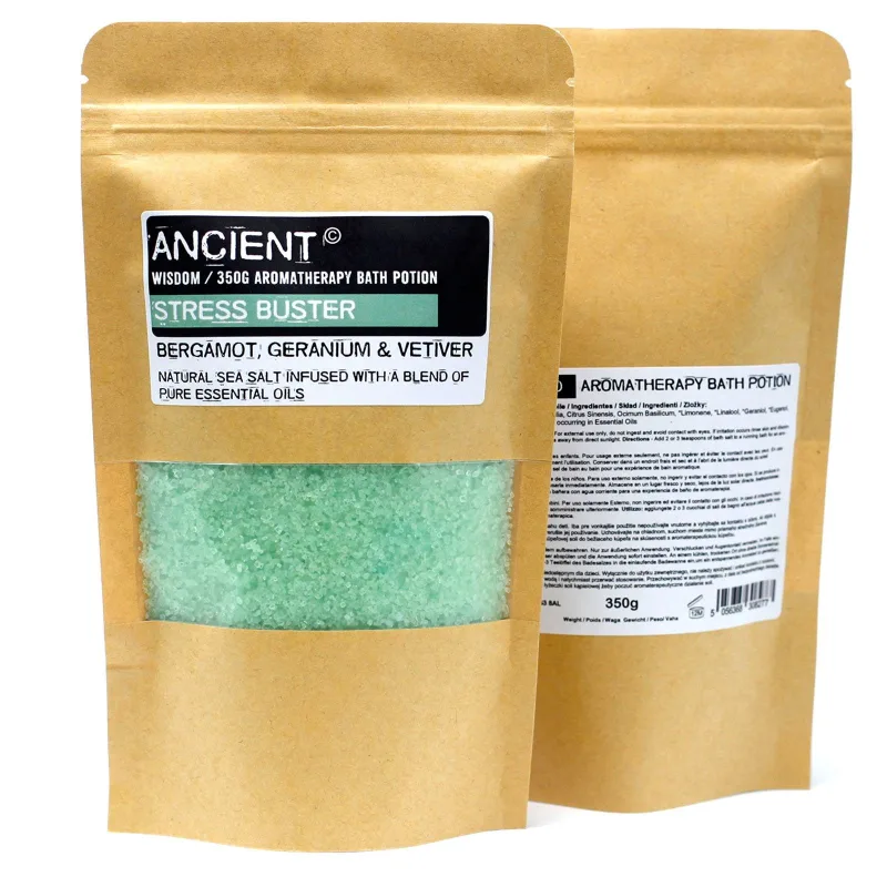 Aromaterapeutická Soľ do Kúpeľa Anti-Stres 350g - Ancient Wisdom