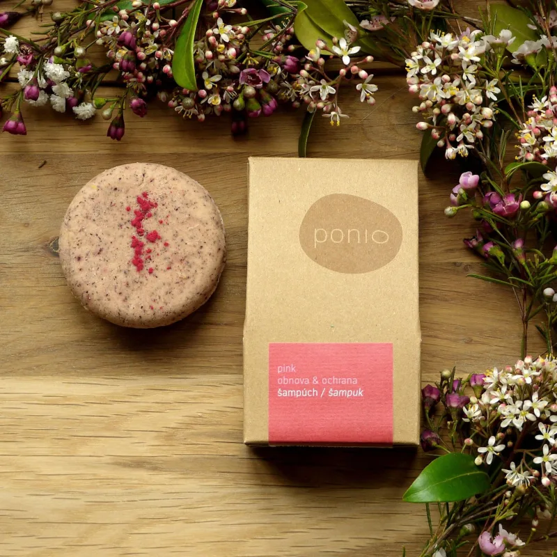 Tuhý šampón (šampúch) Pink obnova & ochrana 60g - Ponio