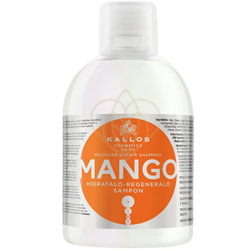 Kallos KJMN Professional Mango hydratačný šampón pre suché, poškodené, chemicky ošetrené vlasy 1000 ml