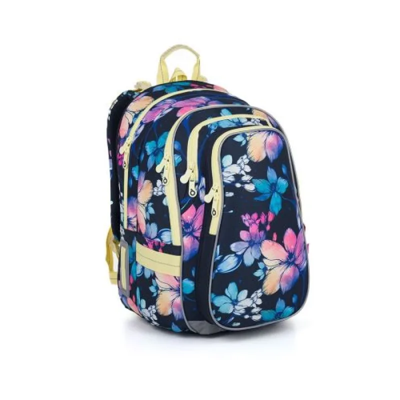 TOPGAL🌸🎒LYNN 24008 - školský batoh🌸🎒kvetinová krása - žiarivé kvietky na trendy školskej taške pre dievčatá
