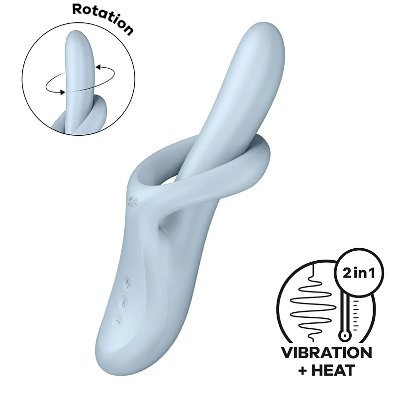 Satisfyer Heat Flex 4 (Blue), heat rotating vibrator
