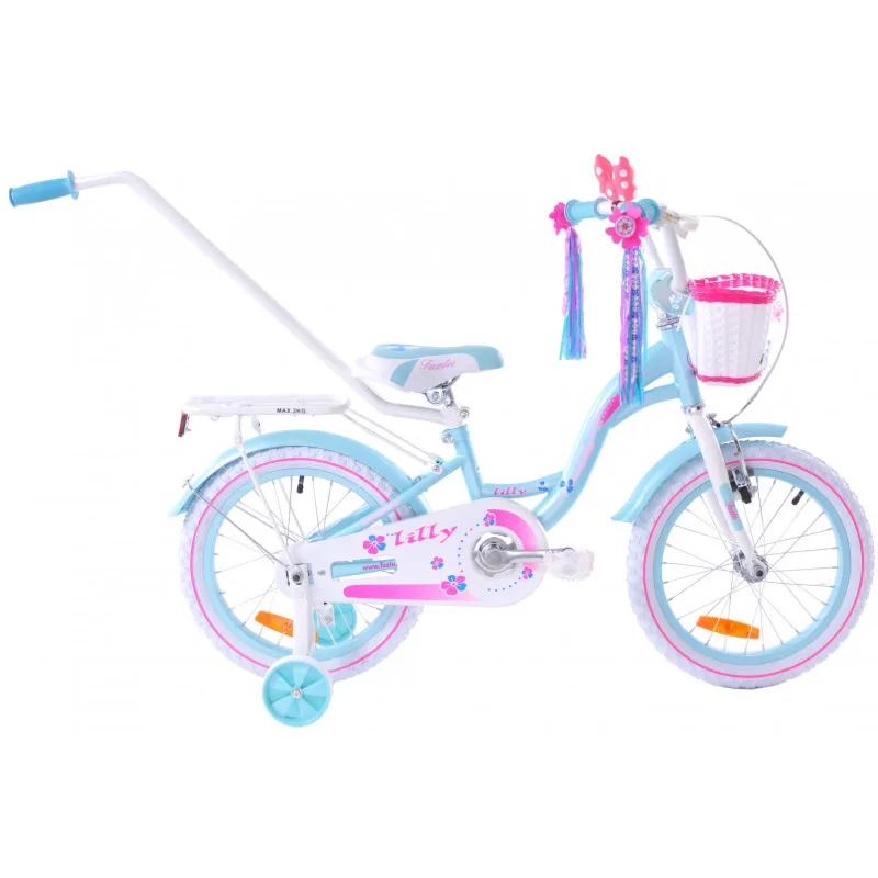 Detský bicykel 16" Fuzlu Lilly modrý / ružový