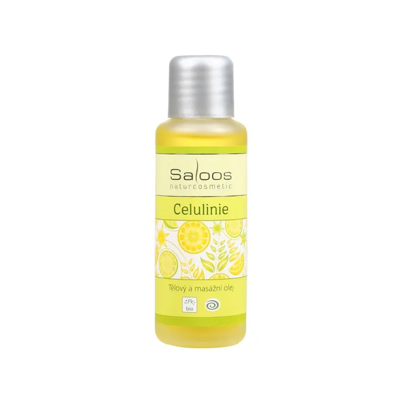 Telový a masážny olej Celulinie 50ml bio Saloos