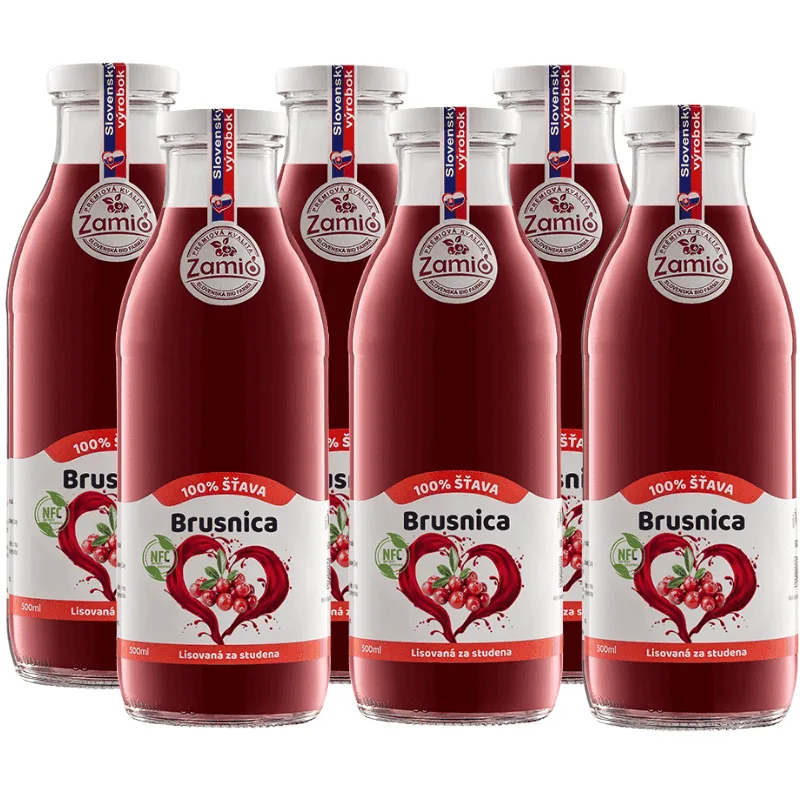 Detox kúra Brusnica šťava 6x500ml ZAMIO