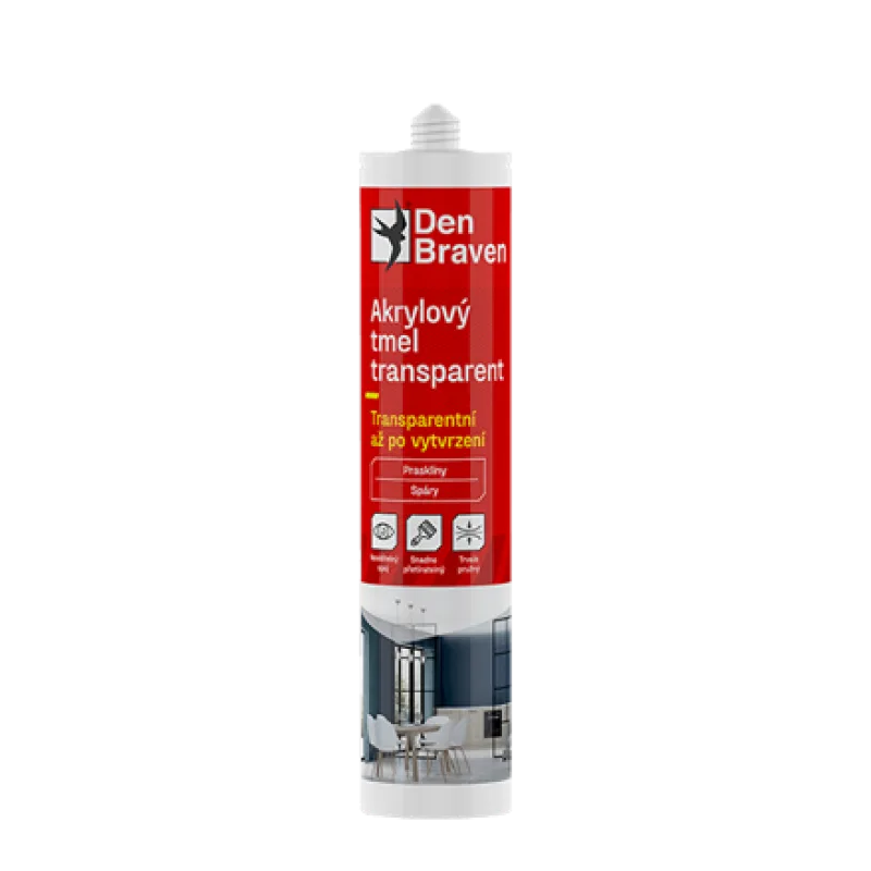 Akrylový tmel transparent 280 ml kartuša transparentná