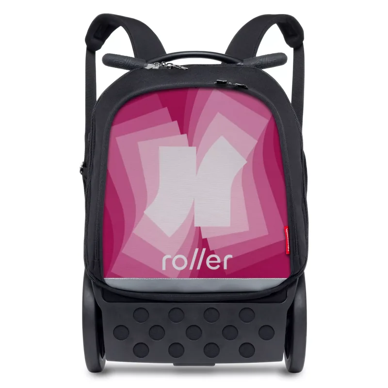 Školská a cestovná taška na kolieskach Nikidom Roller UP XL Kinetic Pink