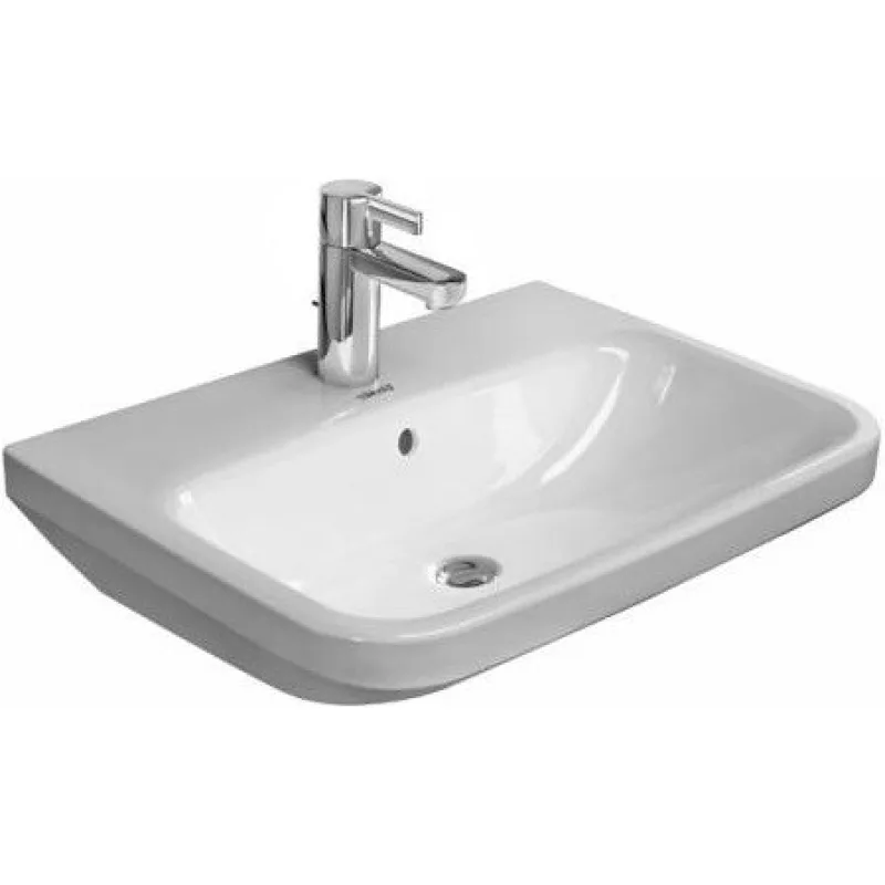 Duravit DuraStyle - Umývadlo, 60x44 cm, s prepadom, s otvorom na batériu, biela 2319600000