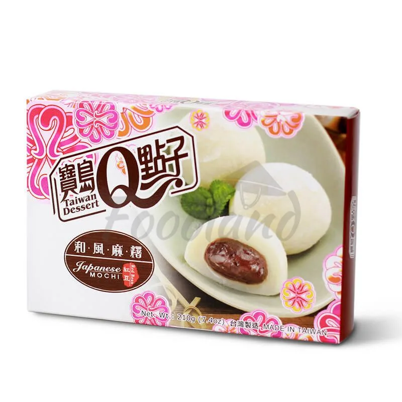 Bánh nếp dẻo Nhật Bản Mochi nhân đậu đỏ Q Brand  210g