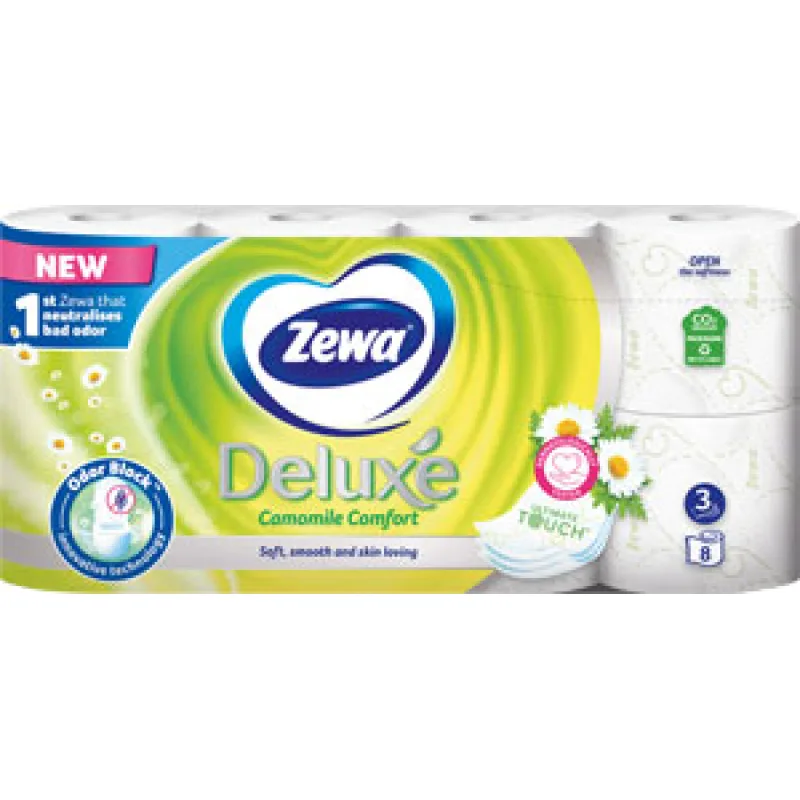 Zewa Deluxe toaletný papier 3-vrstvový Camomile Comfort 8 ks