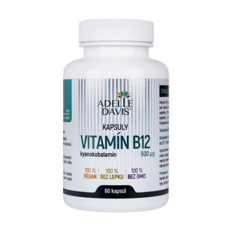 Adelle Davis - Vitamín B12 500 mcg, 60 kapsúl