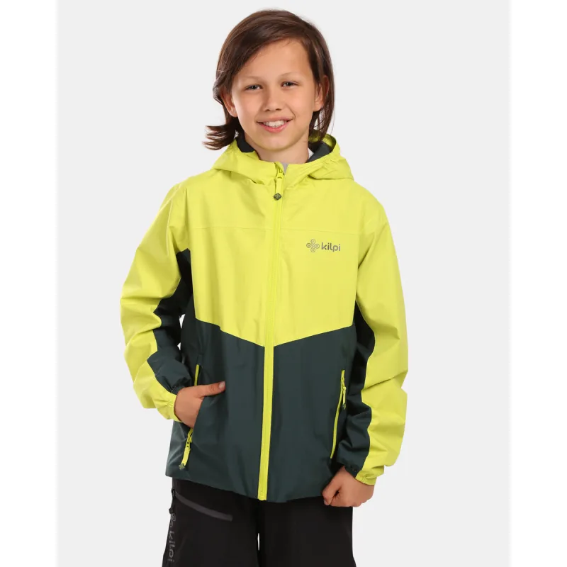 Boy's outdoor jacket Kilpi ORLETI-JB - DARK GREEN / 98