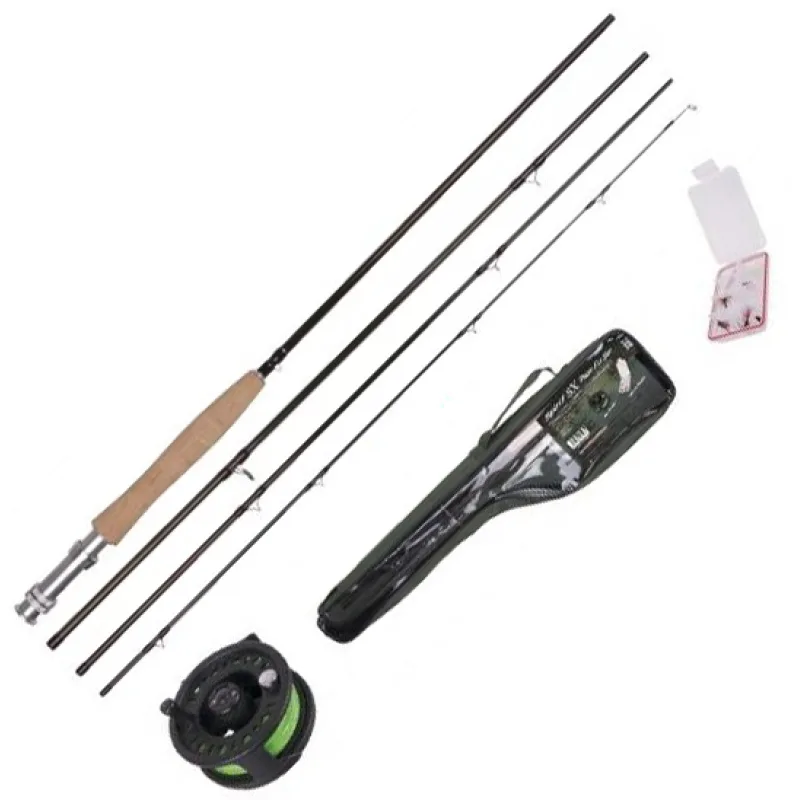 Prút Saenger Spirit SX Profi Fly Set 2,55m #5/6 set s navijakom puzdrom a nástrahami