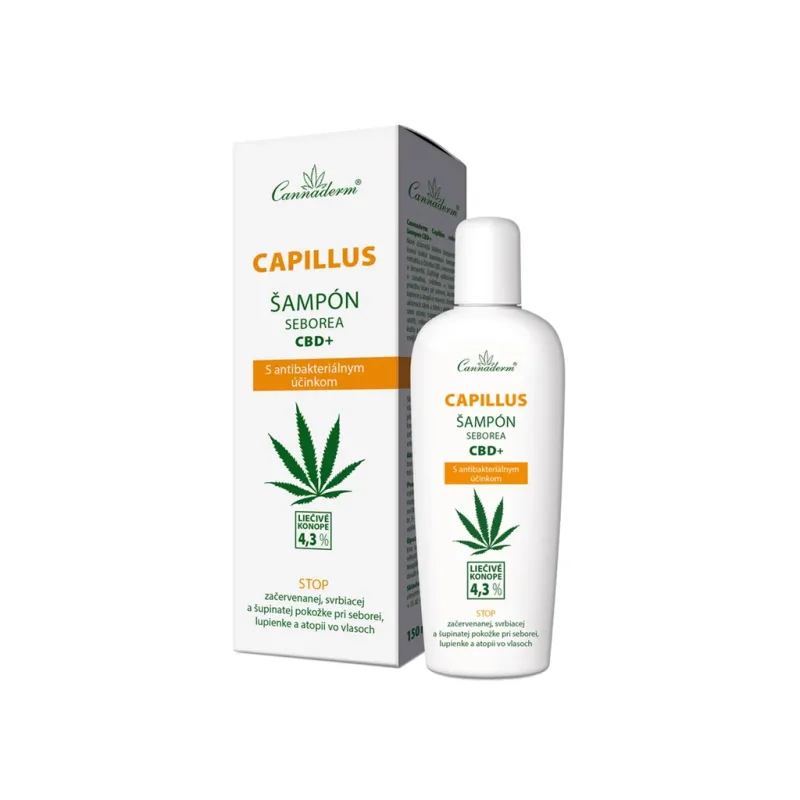 Cannaderm CAPILLUS šampón SEBOREA CBD+ 150 ml
