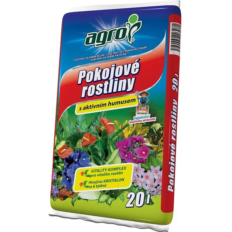 AGRO Substrát pre izbové rastliny 20 l s aktívnym humusom