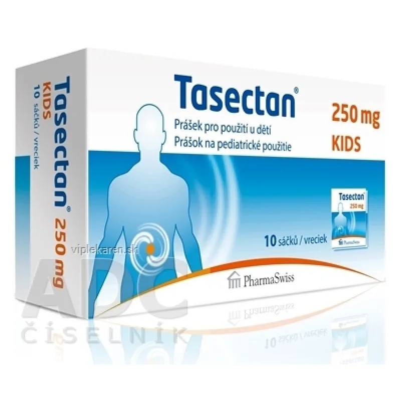 Tasectan KIDS 250 mg prášok pre deti, vrecúška 1x10 ks