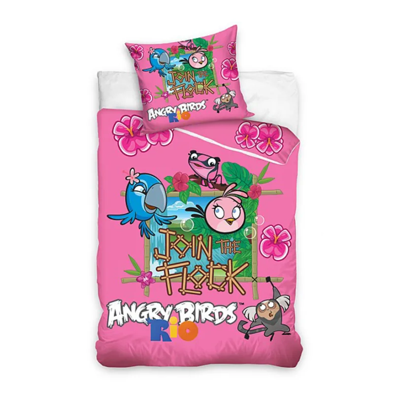 Posteľné obliečky Angry Birds Pink