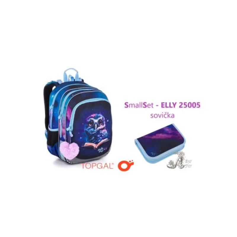 TOPGAL - SmallSet 💜ELLY 25005💜školský set pre malú hviezdnu bádateľku - sovička v objatí nočnej oblohy