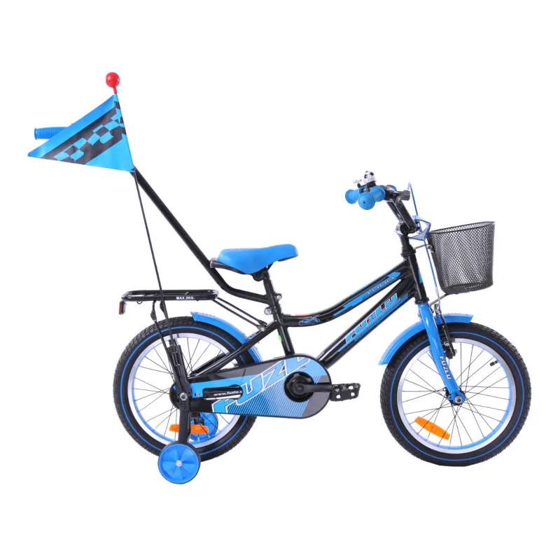 Detský bicykel 16" Fuzlu Thor čierno / modrý neón