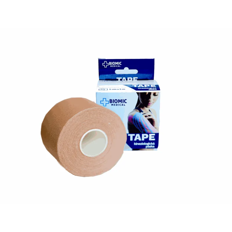 BIOMIC Tape kineziologická tejpovacia páska telová farba 5m 1 ks