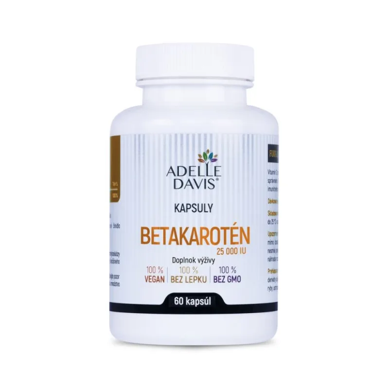 Adelle Davis - Betakarotén 25.000 IU, 60 kapsúl