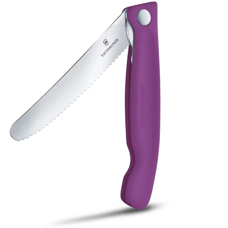 Piknikový nôž Victorinox Swiss Classic Wavy 11 cm fialový 6.7835.FC1