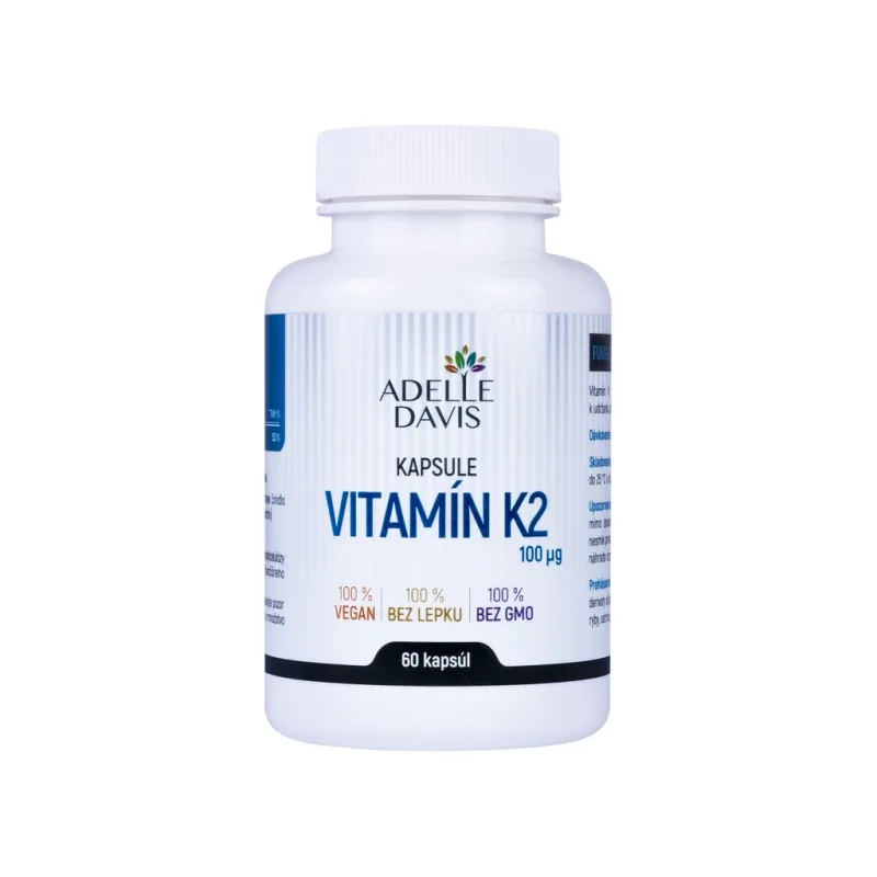 Adelle Davis - Vitamín K2 (MK-7), 100 mcg, 60 kapsúl