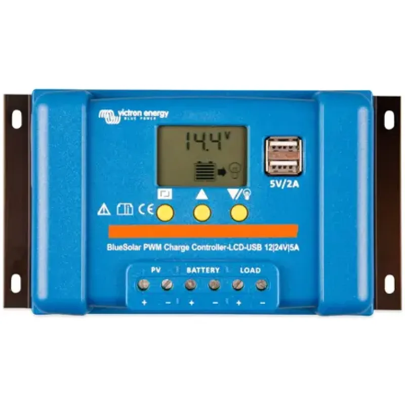 Solárny regulátor PWM Victron Energy BlueSolar-LCD&amp;USB 5A SCC010005050