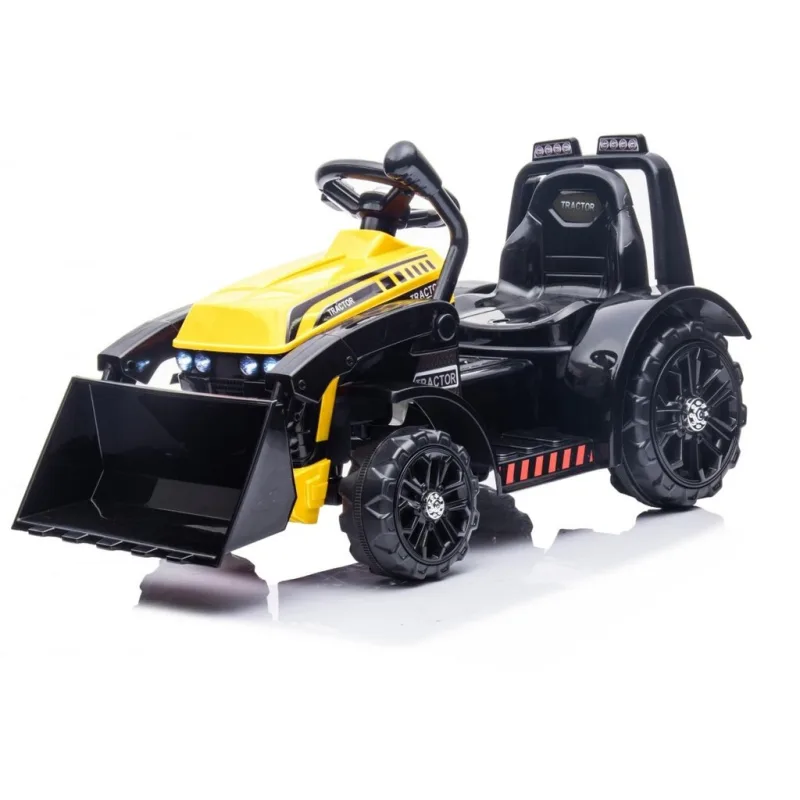 Detský elektrický traktor G320 s radlicou žltý