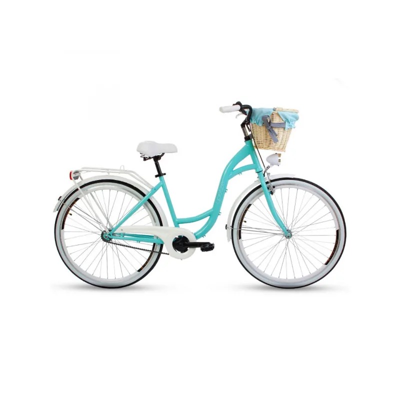 Retro Bicykel GOETZE STYLE 26"/28" 1 Prevodový Azúrový+košík