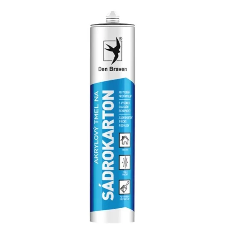 Tmel akrylový na sadrokartóny DEN BRAVEN biely 280ml