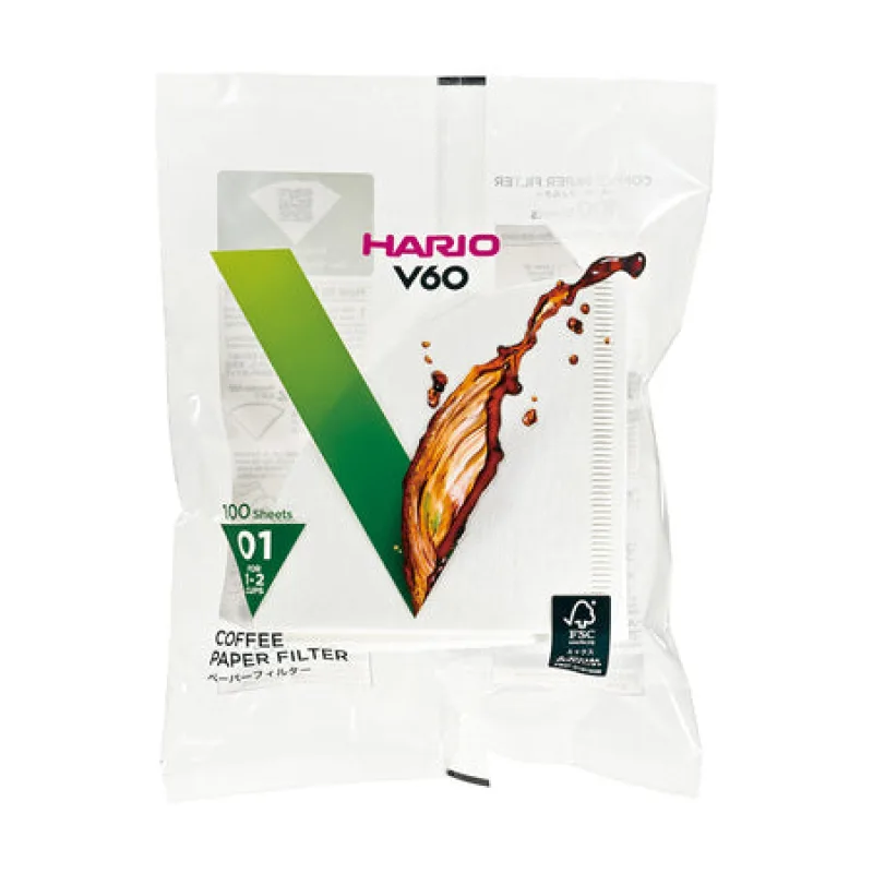 Hario V60-01 papierové filtre VCF-01-100W