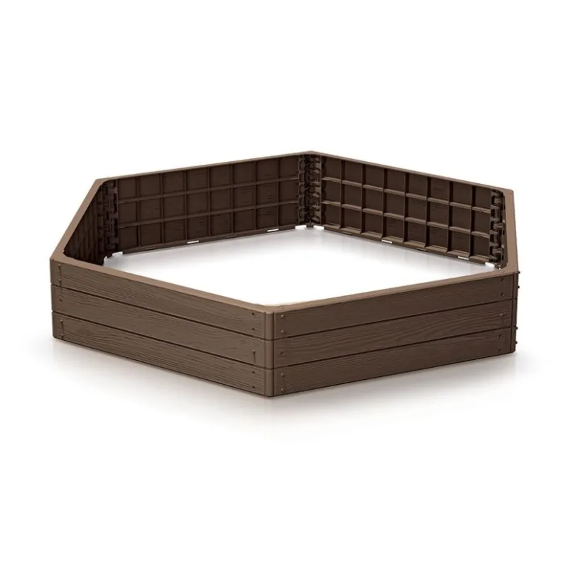 Vyvýšený záhon BASE WOODY 148 cm - farba: rustikálna tehlová