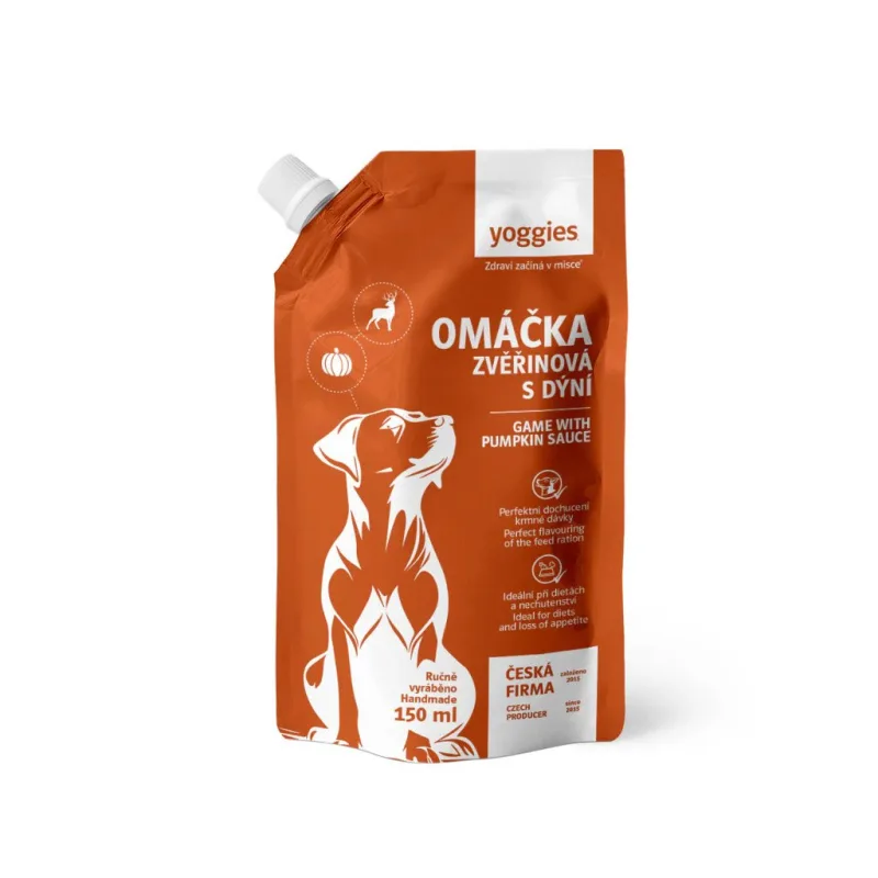 Yoggies omáčka pre psov so zverinou a tekvicou 150 ml