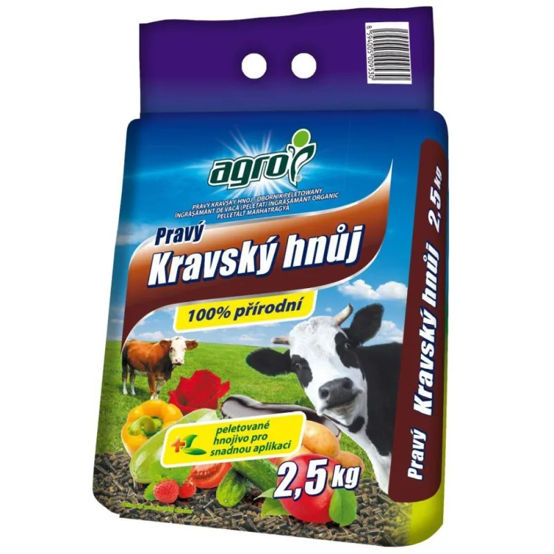 AGRO Pravý kravský hnoj 2,5 kg | Zafido.sk