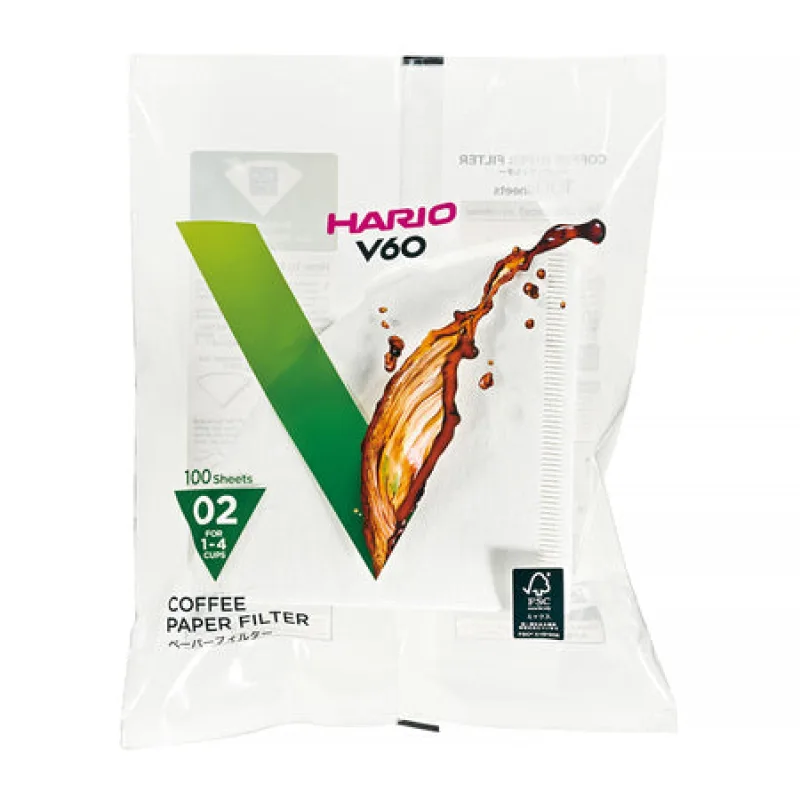 Hario V60-02 papierové filtre VCF-02-100W