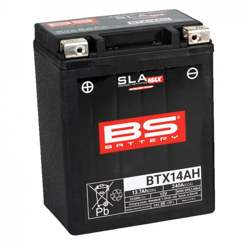 V továrni aktivovaný akumulátor BS-BATTERY BTX14AH (FA) (YTX14AH (FA)) SLA MAX aktivovaná batéria