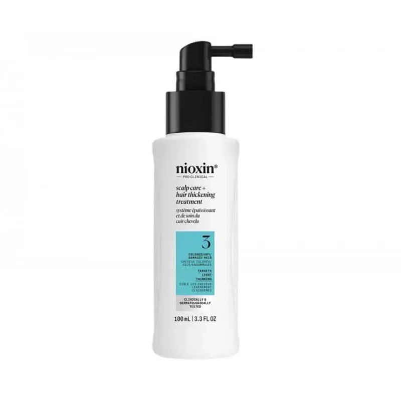 Bezoplachov starostlivos pre mierne rednce farben vlasy Nioxin System 3 Scalp + Hair Treatment - 100 ml