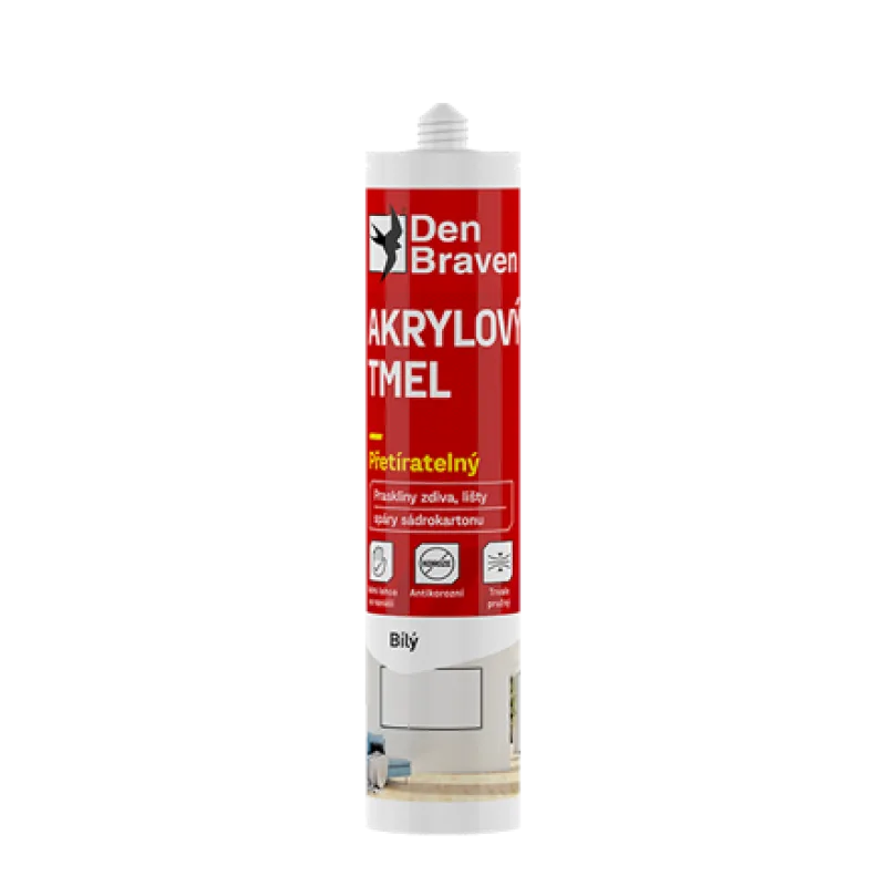 Den Braven Akrylový tmel - 280 ml sivá, kartuša _20103RL