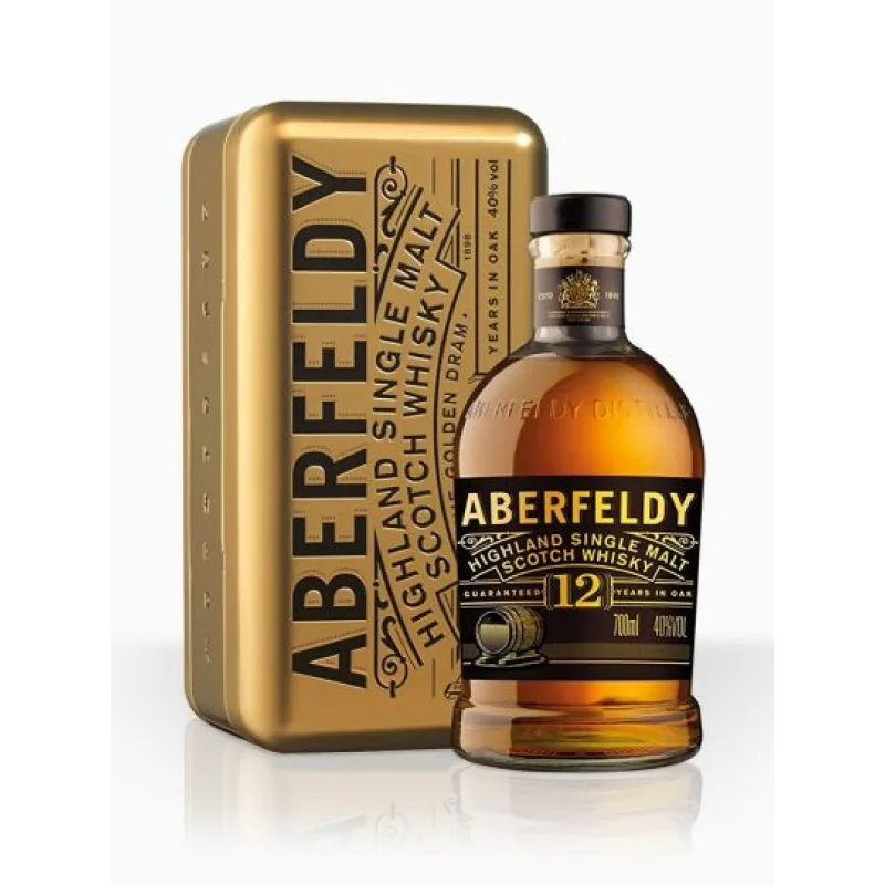 Whisky Aberfeldy 12YO zlatá plechovka 40% 0,7l