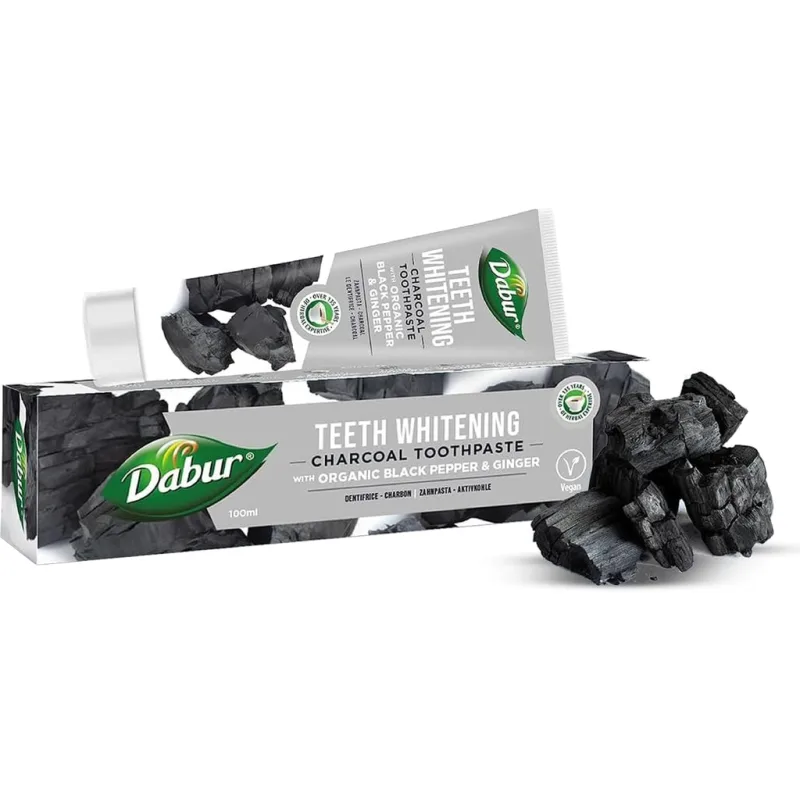 Dabur Teeth Whitening Charcoal Toothpaste, 100 ml