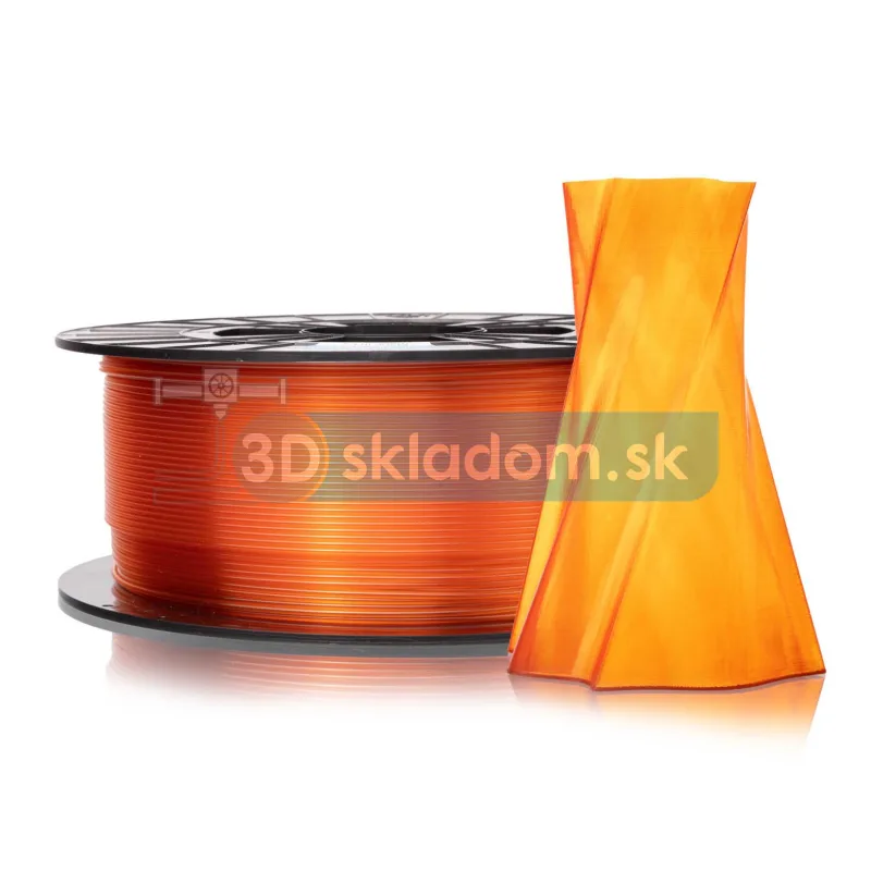 Filament FILAMENT-PM / PETG / TRANSPARENTNÁ ORANŽOVÁ / 1,75mm / 1 kg