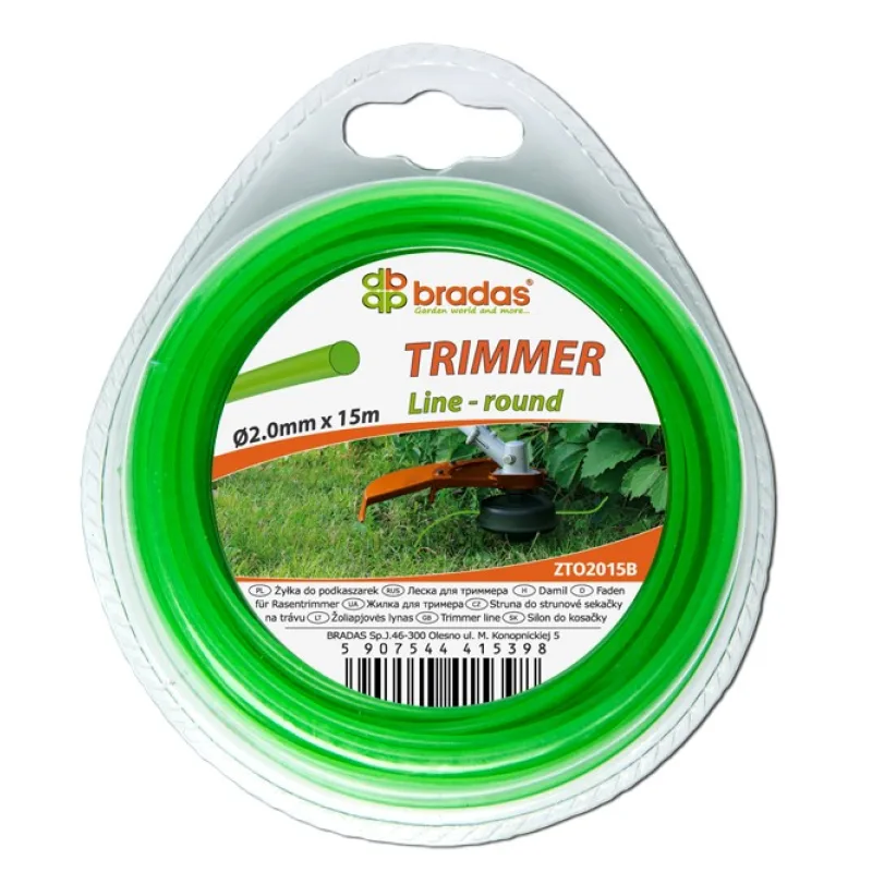 Žacie lanko - TRIMMER - 2,4 mm x 15 m - prierez okrúhly - blister