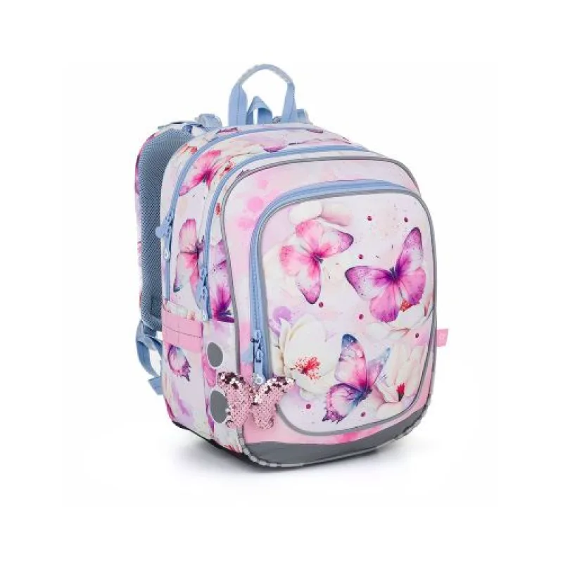 TOPGAL 🦋🌺ENDY 24002 - školský batoh🦋🌺nežné krídla múdrosti - dievčenský školský batoh s motýlikmi a kvietkami