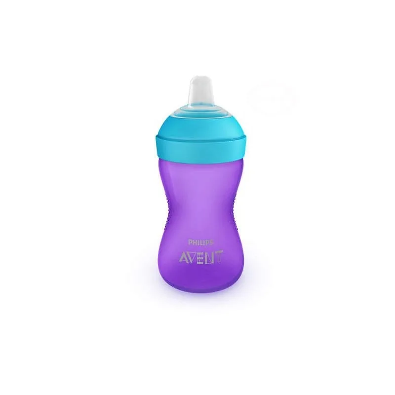 AVENT Netekoucí hrneček 300 ml, jemná hubička - fialová