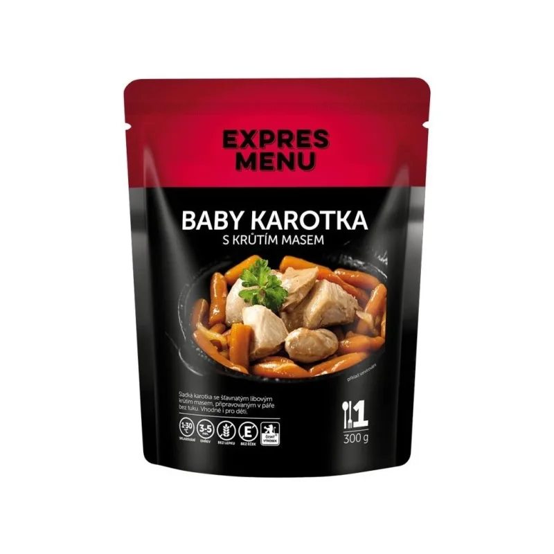 Expres menu - Baby karotka s morčacím mäsom 1 porcia