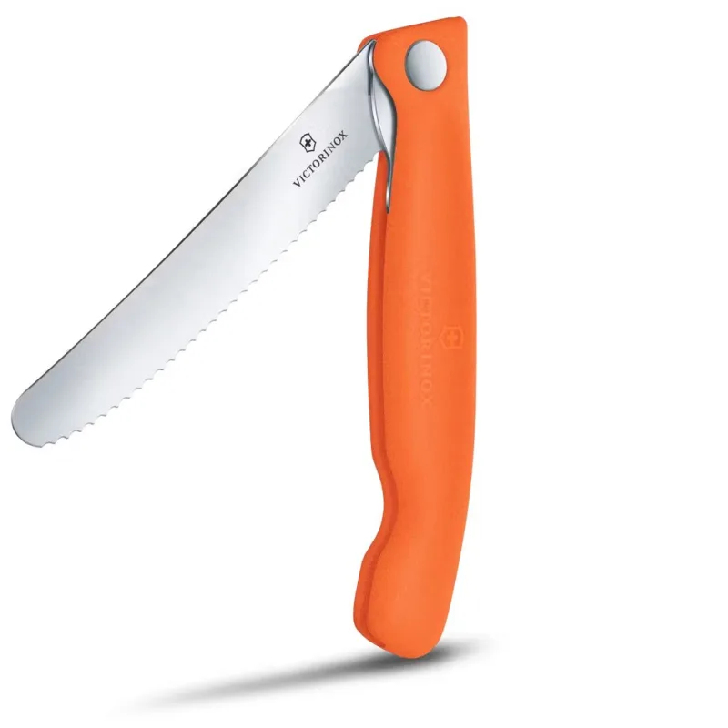 Piknikový nôž Victorinox Swiss Classic Wavy 11 cm oranžový 6.7839.FC1