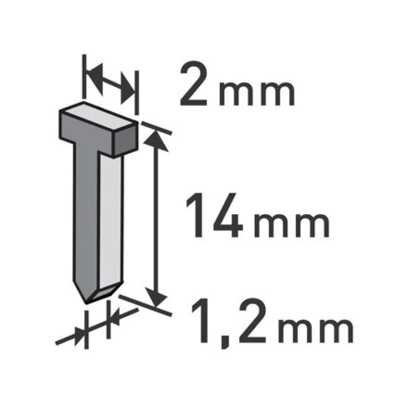 Klince do sponkovacej pištole 14x2,0x1,2mm EXTOL Premium 8852405