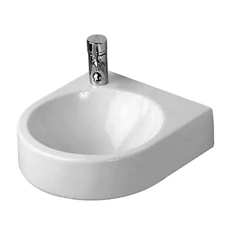 Duravit Architec Umývadielko, 36x38 cm, bez prepadu, s otvorom na batériu vľavo, biela 0766350009