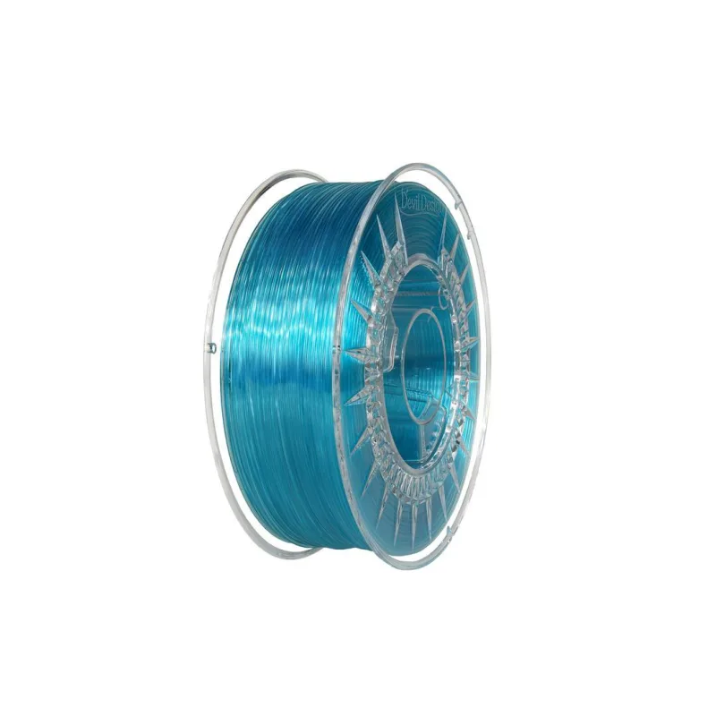 Devil Design PETG filament – modrý transparentný, 1,75 mm, 1 kg